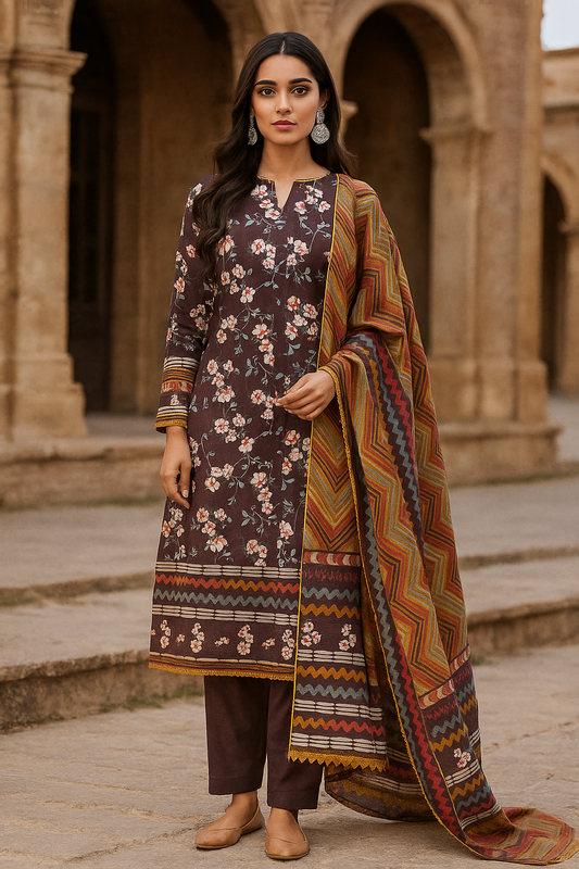 Ayra Chamki Printed Luxury Lawn 3PC Vol 03 Ayra Chamki Printed Luxury Lawn 3PC Vol 03 Skin Floral | The Ayra Store | The Ayra Store